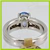 Image 3 : Genuine  1.43 ctw Tanzanite & Diamond Ring 14KT White Gold Ring Size 7