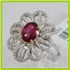 Image 1 : Genuine  2.38 ctw Diamond Ruby Ring 18KT White Gold 