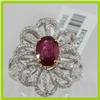 Image 2 : Genuine  2.38 ctw Diamond Ruby Ring 18KT White Gold 