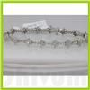 Image 1 : Genuine 4.51ctw Diamond Bracelet 14K White Gold 