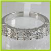 Image 1 : Genuine  1.12 ctw Baguette & Diamond Ring 18KT White Gold