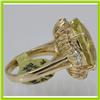 Image 2 : Genuine  15.14 ctw  Lemon Quartz Ring  14KT Yellow Gold  Ring Size  5.75