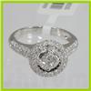 Image 1 : Genuine  0.91 ctw Diamond Ring 18KT White Gold 