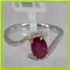 Image 1 : Genuine  1.45 ctw Diamond Ruby Ring 18KT White Gold