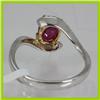 Image 2 : Genuine  1.45 ctw Diamond Ruby Ring 18KT White Gold