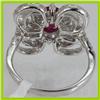 Image 3 : Genuine  2.07 ctw Diamond Ruby Ring 18KT White Gold 