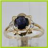 Image 1 : Genuine 1.02 ctw  Iolite & Diamond Ring 14KT Yellow Gold 