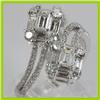 Image 1 : Genuine  1.64 ctw Emerald & Diamond Ring 18KT White Gold 