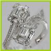 Image 2 : Genuine  1.64 ctw Emerald & Diamond Ring 18KT White Gold 