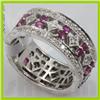 Image 3 : Genuine 1.44 ctw 14k Ruby & Diamond White Gold Ring 