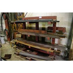 SMALL STOCK RACK C/W MISC STEEL