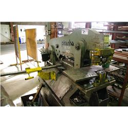 PIRANHA 50 TON IRON WORKER C/W TOOLING & FEEDLINE
