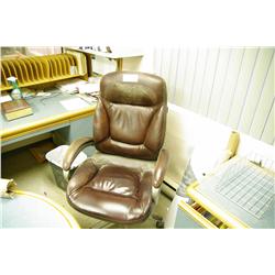 Brown Leather Hiback Executive Chair