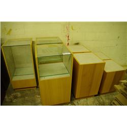 3 Display Cases And 4 Display Cubes