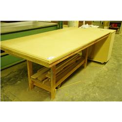 Wood Table With Contents