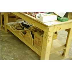 3' X 8' Work Bench With Contents Below