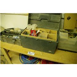 Bench C/W 3 Tool Boxes And Misc. Air Hose