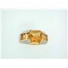 Image 1 : 14k Yellow Ring with Citrine and Diamonds