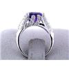 Image 4 : 14k White Gold Rings with Amethyst and Diamonds