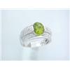 Image 4 : 18k White Gold Ring with Diamonds and Peridot