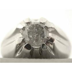 14k White Gold Men's Diamond Ring