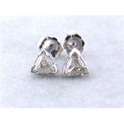 14k White Gold Diamond Earrings (0.48 ct)