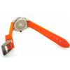 Image 4 : Case: Stainlesss steel case  Strap: Orange silicone strap  Clasp: Buckle  Calendar: Date display  Th