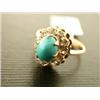 Image 2 : 14k Diamond and Turquoise Ring