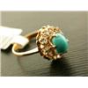 Image 3 : 14k Diamond and Turquoise Ring