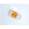 Image 1 : 18k Yellow Gold Ring with Citrine and Diamonds