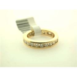14k Yellow Gold Eternity Pinky Ring