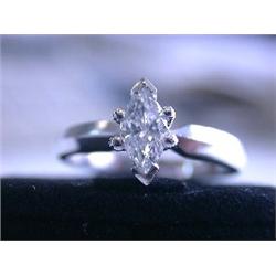 Platinum Ring with Solitaire Diamond (0.45 carat)