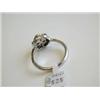 Image 5 : 14k White Gold Ring with Pearl and Diamonds