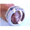 Image 3 : 14k White Gold Ring with Diamonds and Sapphire