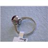 Image 5 : 18k White Gold Ring with Gemstone and Diamonds