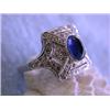 Image 5 : 18k White Gold Ring with Diamonds and Sapphire