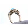Image 3 : 14k Gold Diamond Ring with Diamonds and Turquoise