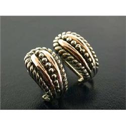 Silver and Gold Clip On Earrings