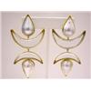 Image 5 : 14k Yellow Gold Earrings with Pearl