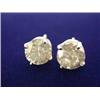 Image 2 : 14k White Gold Stud Diamond Earrings (3.80 ct)