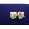 Image 3 : 14k White Gold Stud Diamond Earrings (3.80 ct)