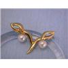 Image 3 : 14k Gold Earrings with Pearl