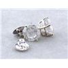 Image 3 : 14k White Gold Stud Diamond Earrings (3.73 carats)