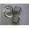 Image 1 : 14k White Gold Dangling Diamond Earrings