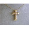Image 1 : 14ky Gold Necklace with Cross Pendant