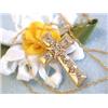 Image 2 : 14ky Gold Necklace with Cross Pendant
