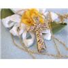 Image 3 : 14ky Gold Necklace with Cross Pendant