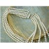 Image 2 : Five Liner Pearl Necklace with Silver Clasp