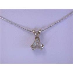 14k White Gold Necklace with Diamond