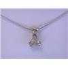 Image 1 : 14k White Gold Necklace with Diamond